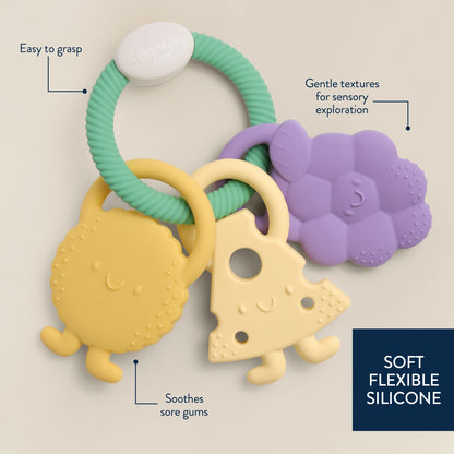 Itzy Trio™ Textured Silicone Teether