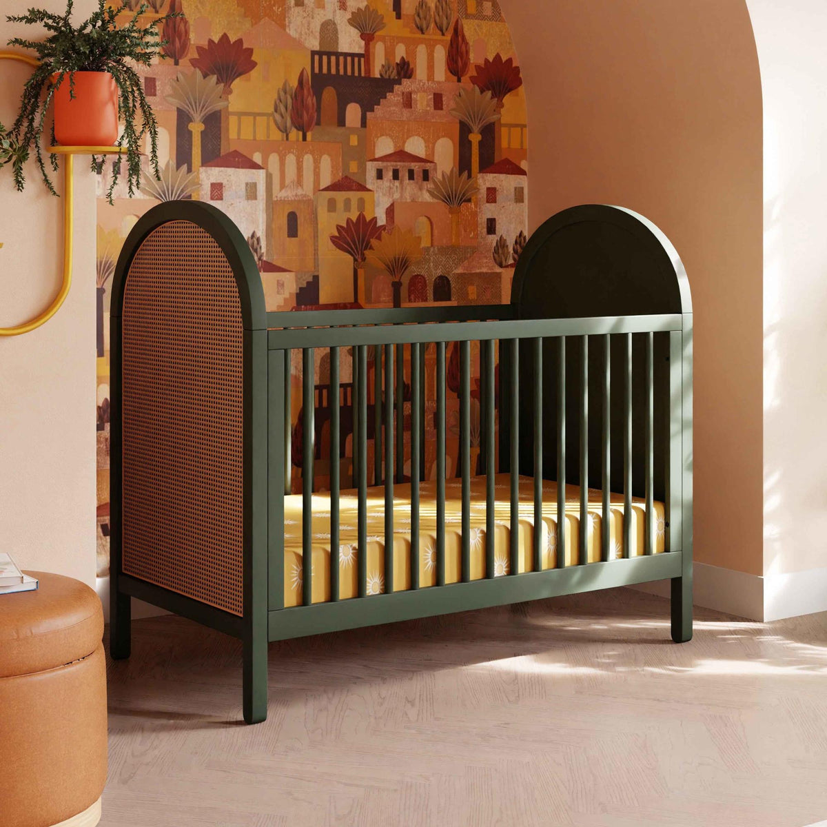 Babyletto Bondi Cane 3-in-1 Convertible Crib with Toddler Bed Conversion Kit