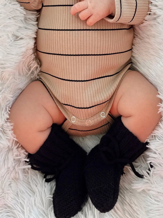 Knit Booties - Black