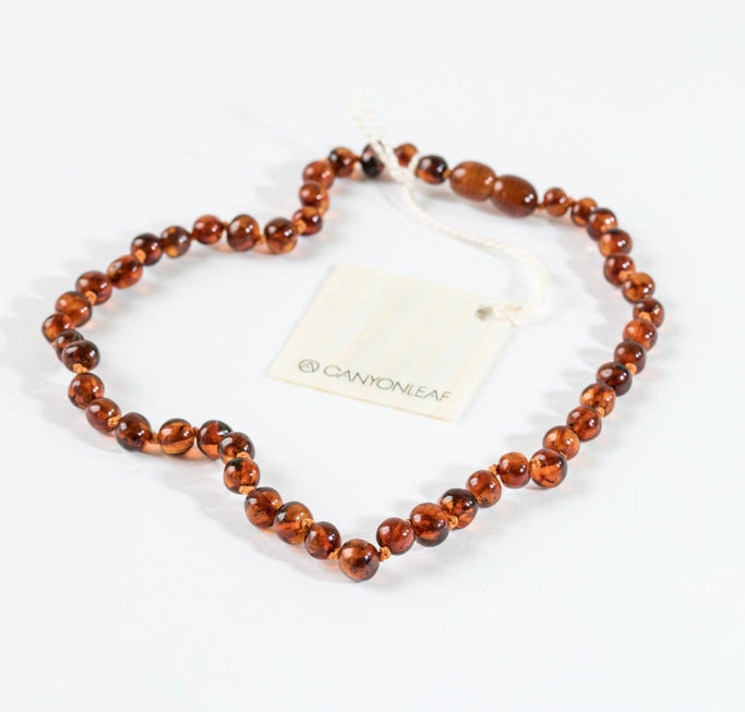 Polished Cognac Baltic Amber || Necklace