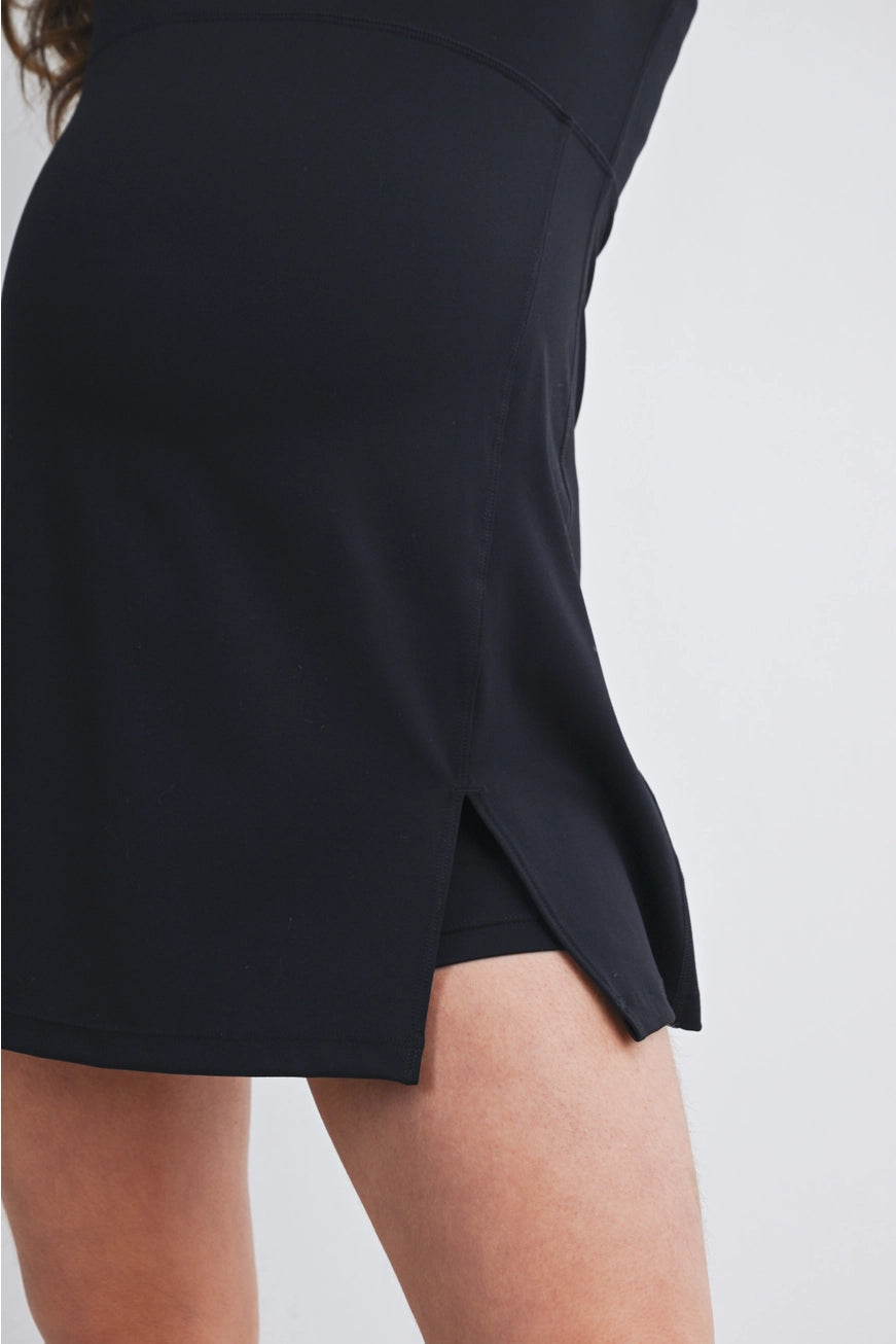 Racerback Active Maternity Mini Dress with Inner Shorts