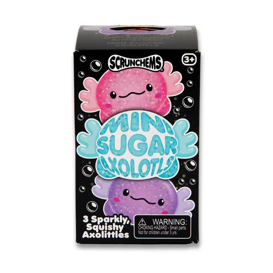 Scrunchems® Mini Sugar Axolotls Squishy Fidget Toy (3pc)