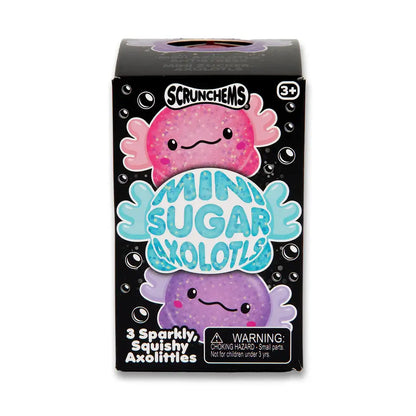 Scrunchems® Mini Sugar Axolotls Squishy Fidget Toy (3pc)