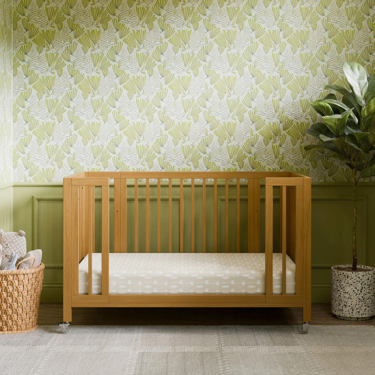 Babyletto Rolli 9-in-1 Convertible All-Stages Crib with Bassinet & Toddler Bed Conversion Kits