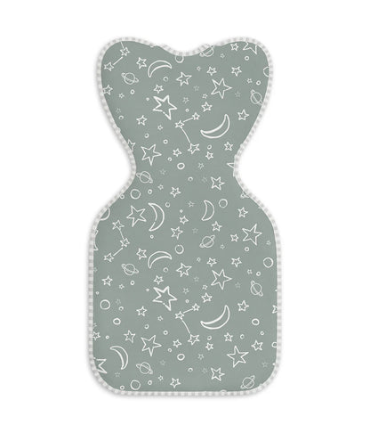 Swaddle Up 1.0 Tog Viscose From Bamboo - Olive Stars & Moon