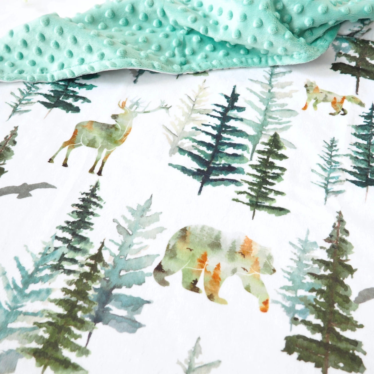 Baby & Toddler Minky Blanket - in the Woods