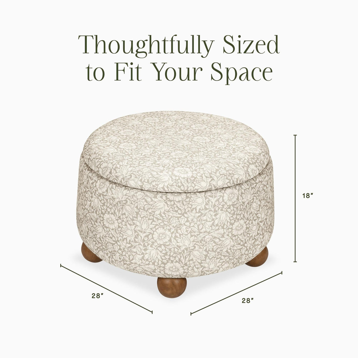 Morris & Co. x Namesake Tuffet Storage Ottoman