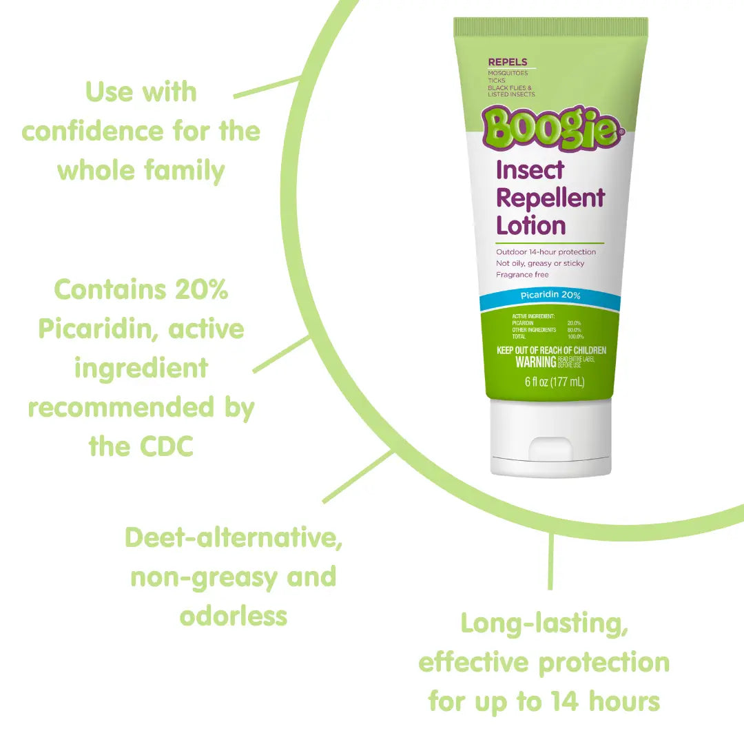 Boogie Insect Repellent Lotion, Unscented, 6oz