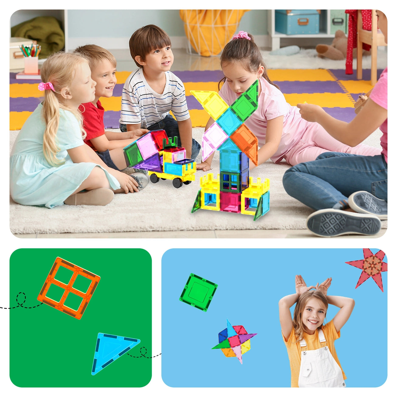 101pc Magnetic Tile Building Blocks