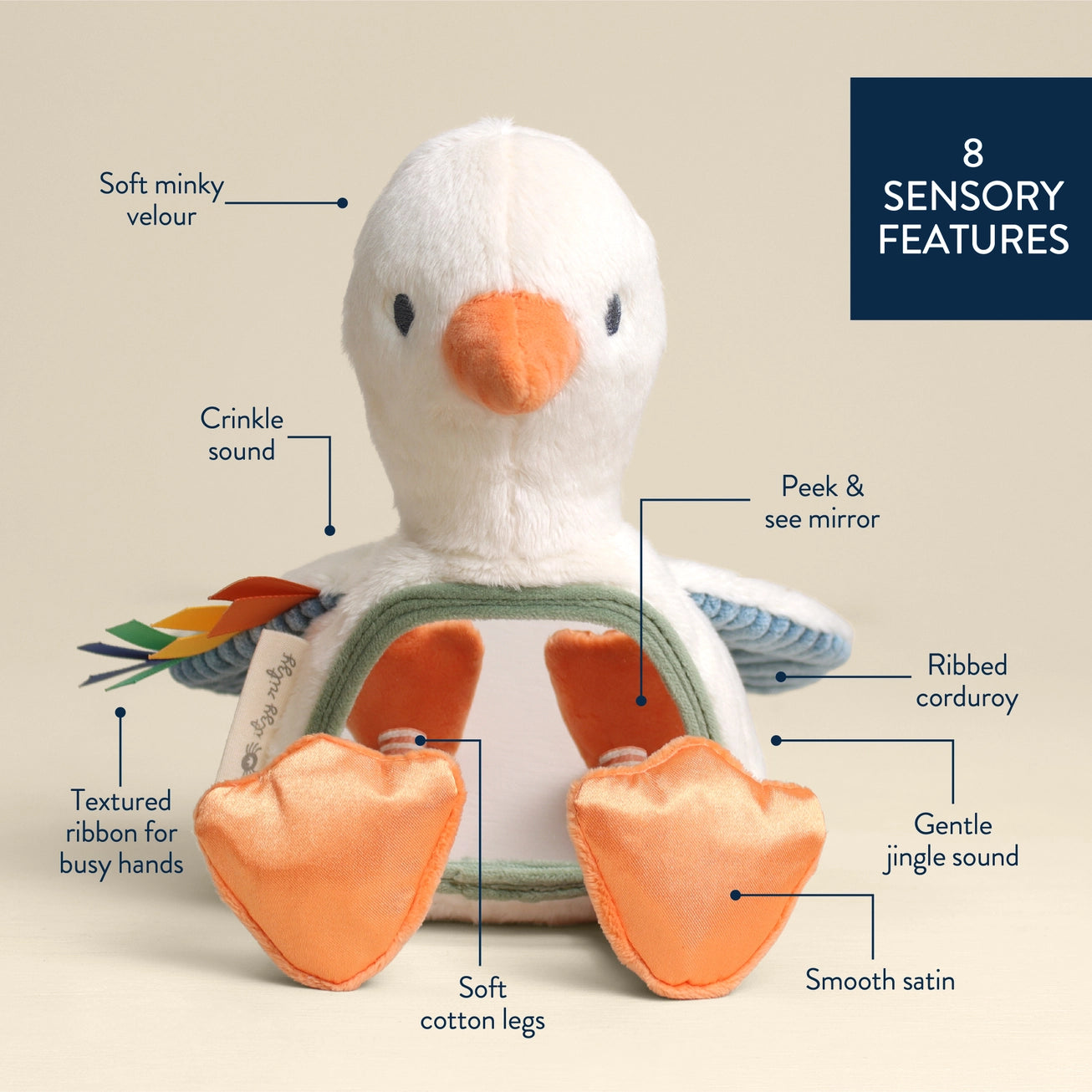 Goose Itzy Bitzy Mirror™ Sensory Tummy Time Mirror