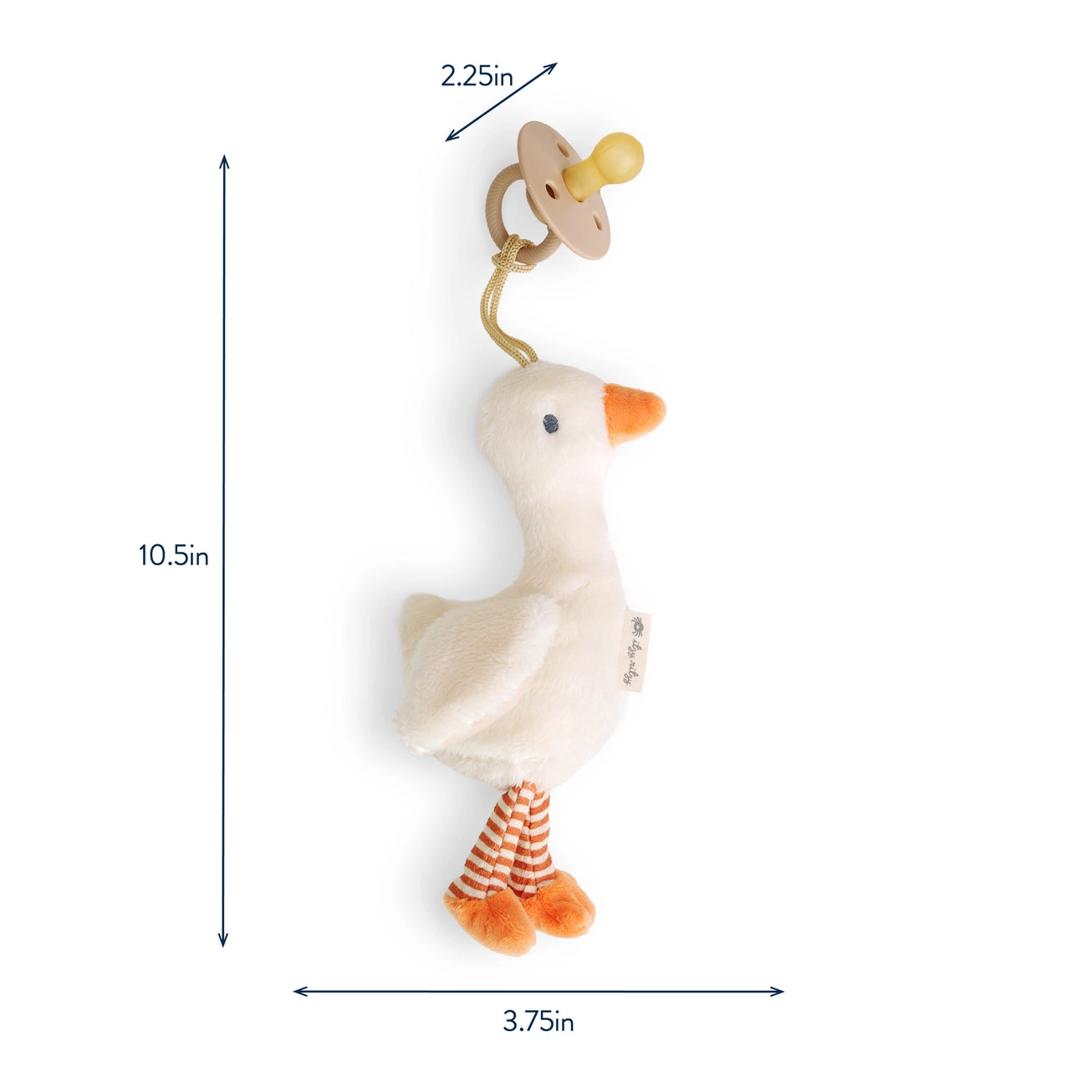 Bitzy Pal Natural Rubber Pacifier & Stuffed Animal