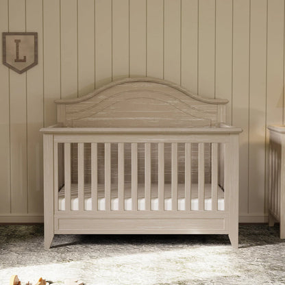Monogram by Namesake Barrow Rustic 4-in-1 Convertible Curve Top Crib