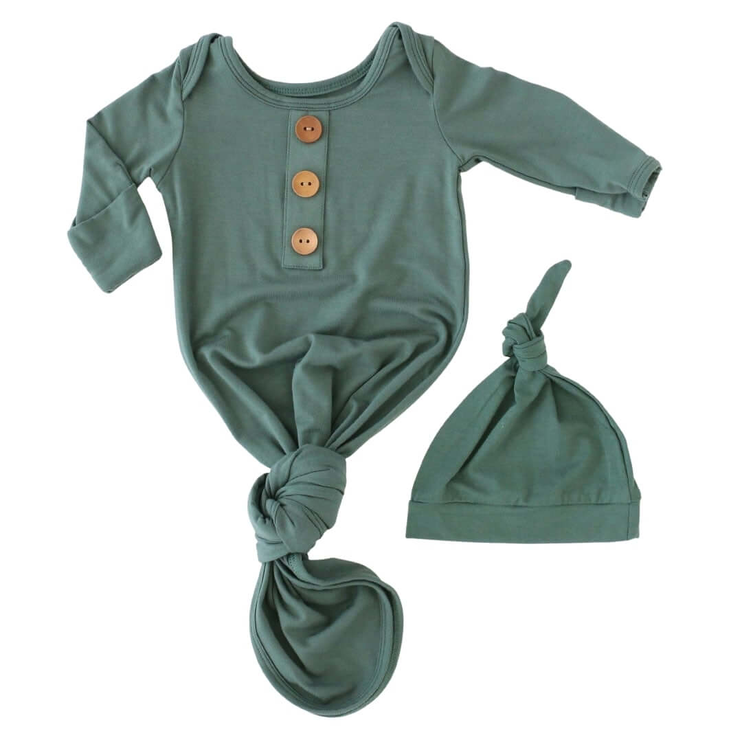 Bamboo Knotted Gown & Hat | Emerald