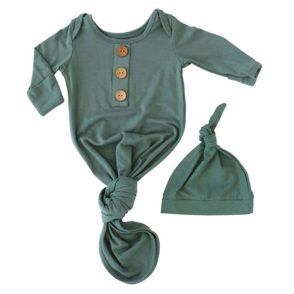 Bamboo Knotted Gown & Hat | Emerald