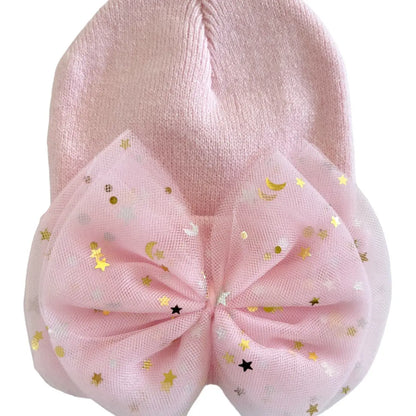 Baby's First Hat® - Petal Pink Star Tulle Bow