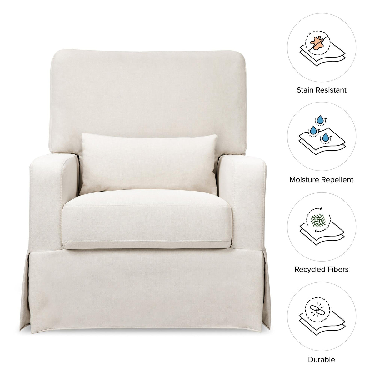 Namesake Crawford Pillowback Comfort Swivel Glider