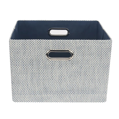 Blue Foldable/Collapsible Storage Bin/Basket Organizer with Handles