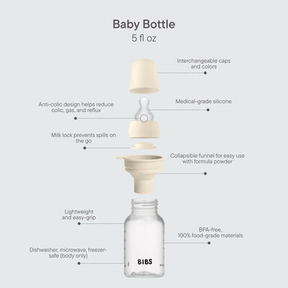 Baby BPA-Free PP Bottle Set 5oz Silicone - Ivory