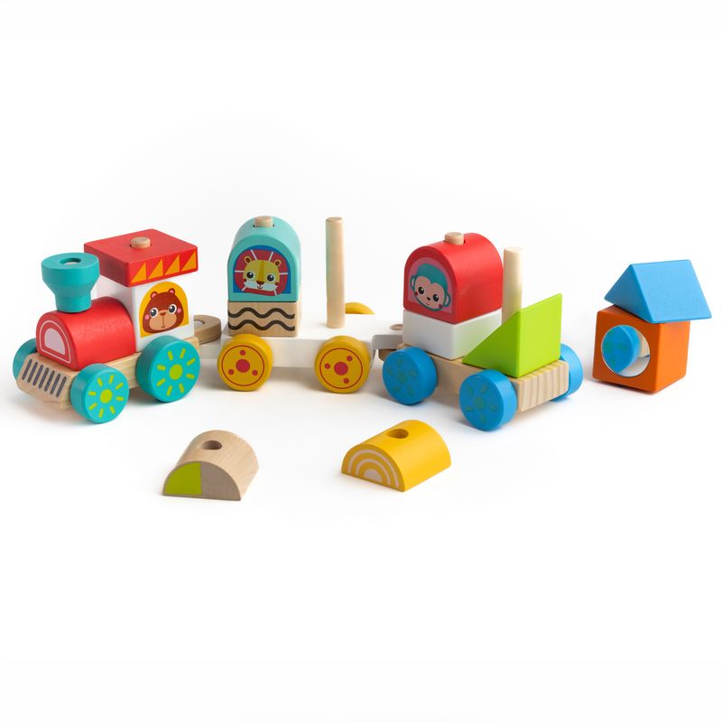 Animal Friends Wooden Stacking Train