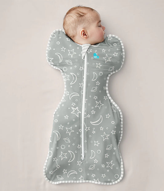 Swaddle Up 1.0 Tog Viscose From Bamboo - Olive Stars & Moon