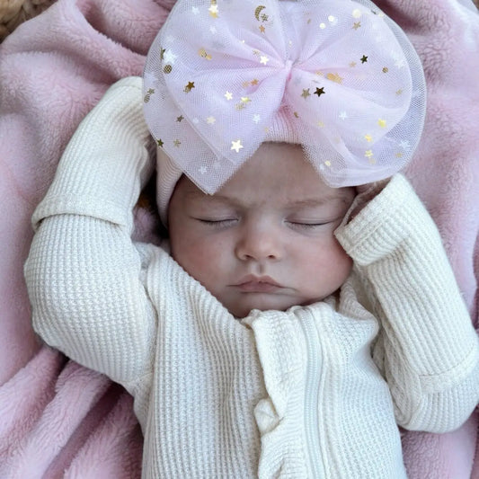 Baby's First Hat® - Petal Pink Star Tulle Bow