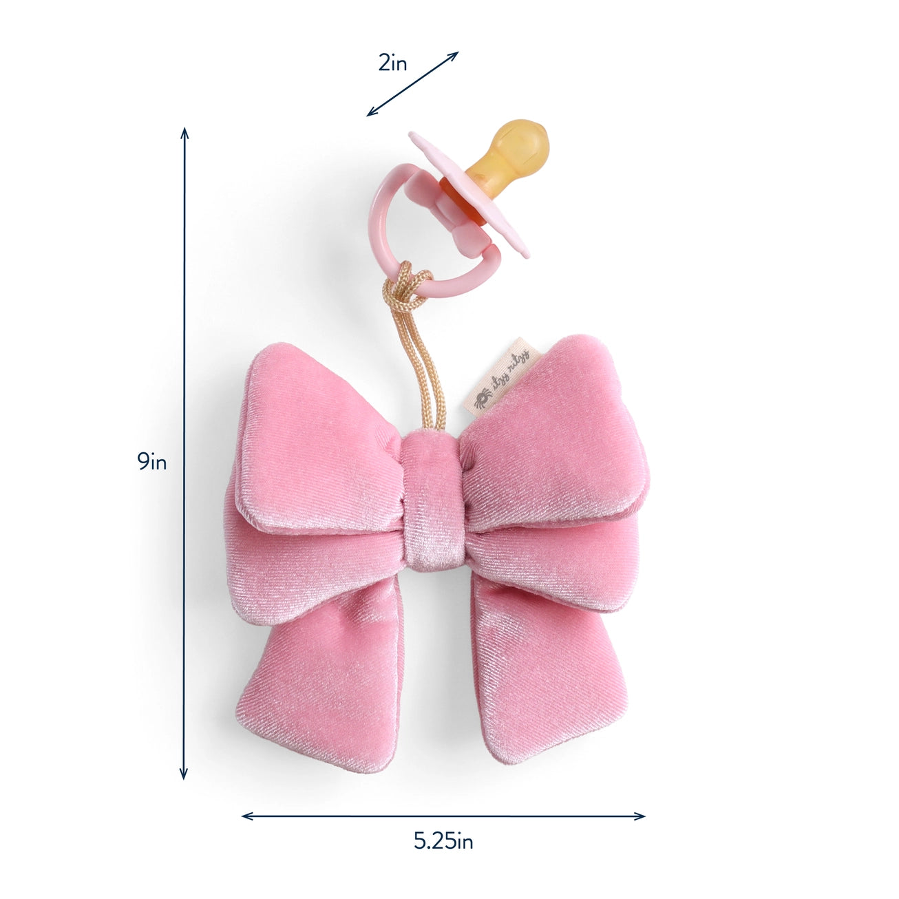Bitzy Pal Natural Rubber Pacifier & Stuffed Animal