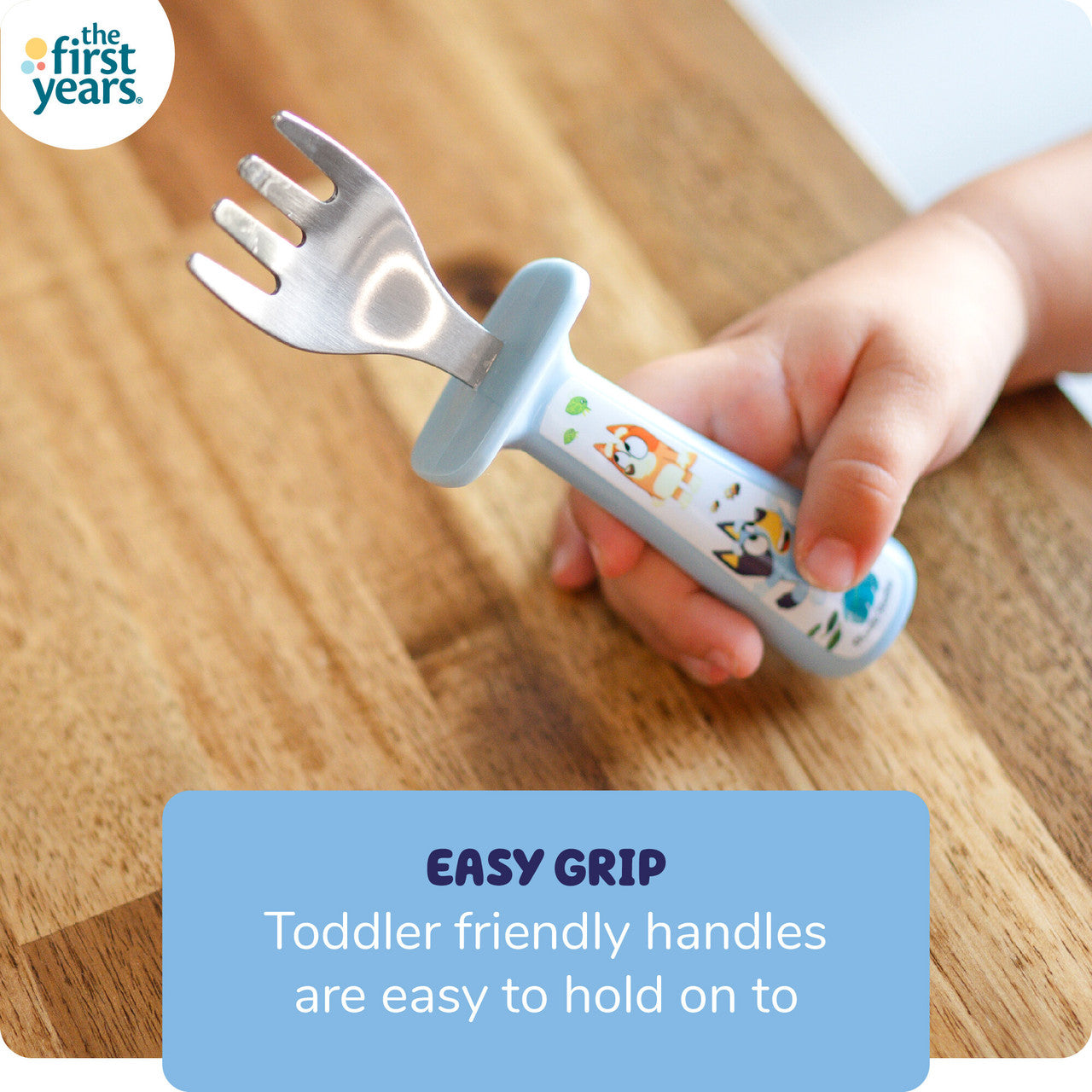 Bluey Toddler Fork and Spoon Set with Handle Guards