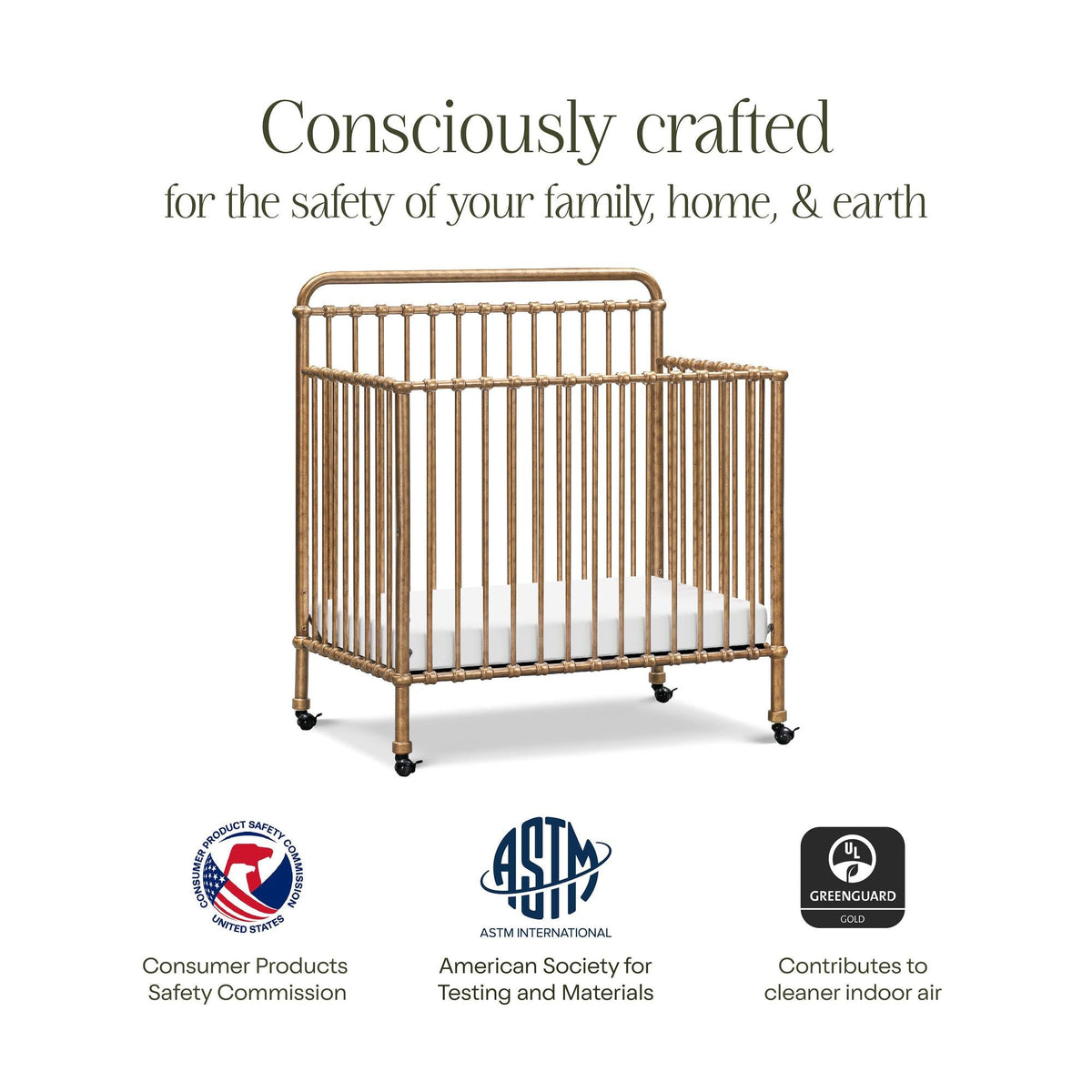 Namesake Winston 4-in-1 Convertible Mini Crib