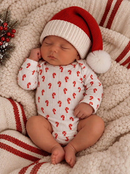 Knit Santa Hat - Red
