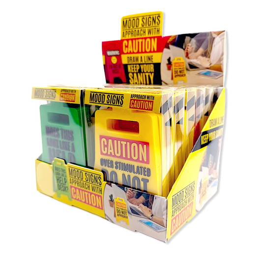 Standing 4.75" 3D Mood Caution Signs
