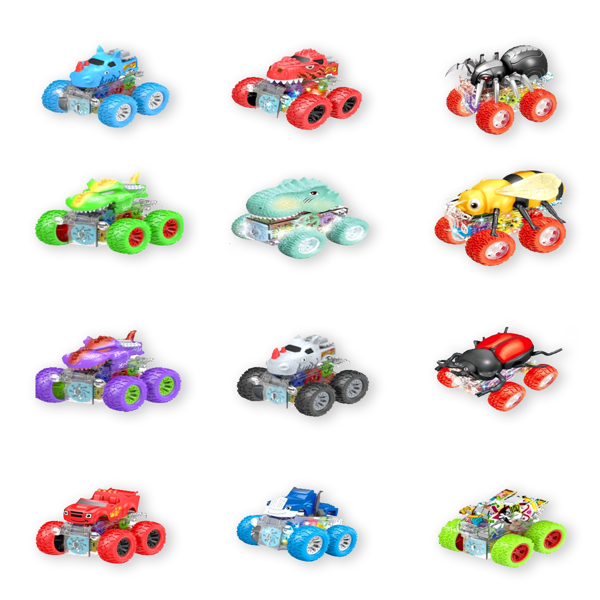 Friction Light Up Toy Car Assortment