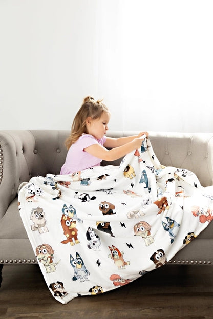 Blue Dog & Friends Throw Blanket