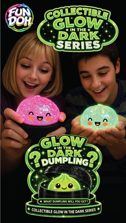 Fun Doh Glow in Dark Mystery Dumpling Squishy Black Basket