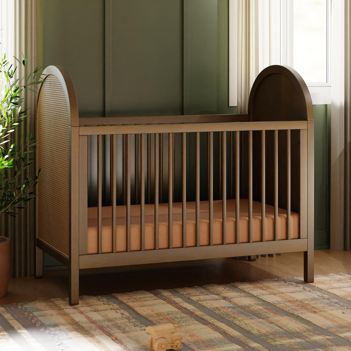 Babyletto Bondi Cane 3-in-1 Convertible Crib with Toddler Bed Conversion Kit