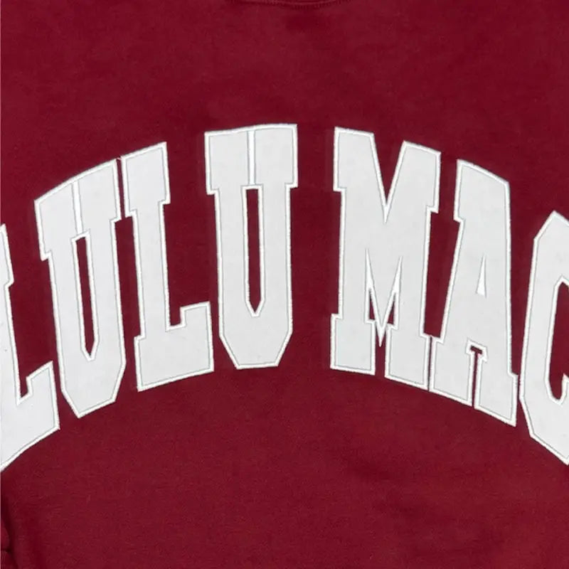Lulu Mac Sweatshirt - Maroon/White Stitch