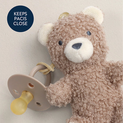 Bitzy Pal Natural Rubber Pacifier & Stuffed Animal