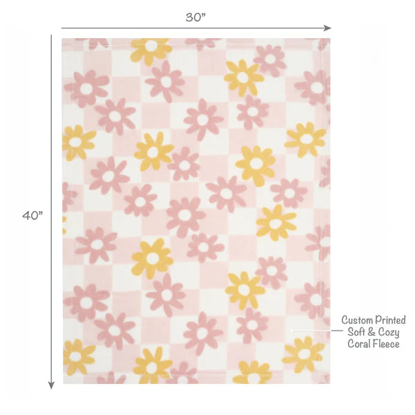Lambs & Ivy Daisy Dreams 3-Piece Pink/White Baby Nursery Crib Bedding Set