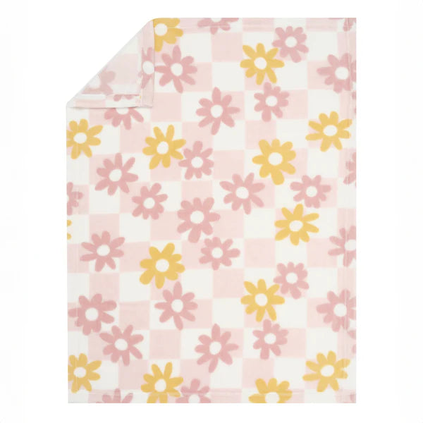 Lambs & Ivy Daisy Dreams 3-Piece Pink/White Baby Nursery Crib Bedding Set