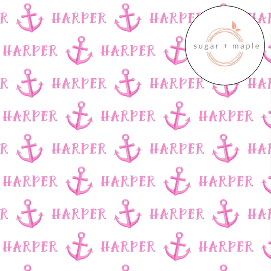 Sugar + Maple Personalized Bib | Anchors