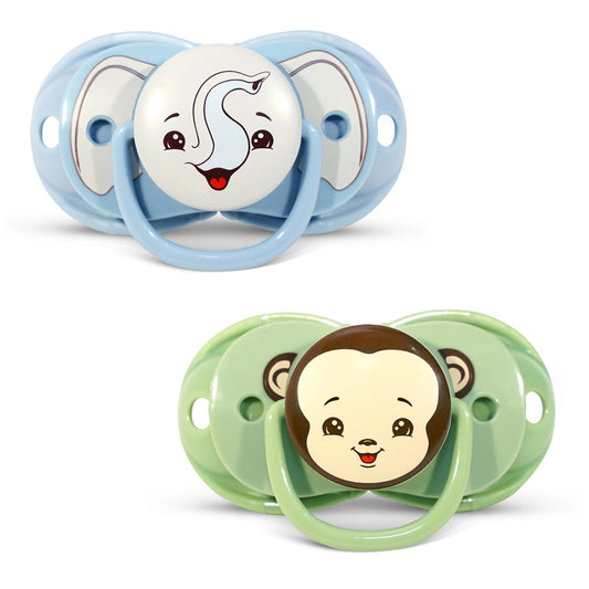 Keep-It-Kleen Pacifier 2PK - Elephant & Monkey
