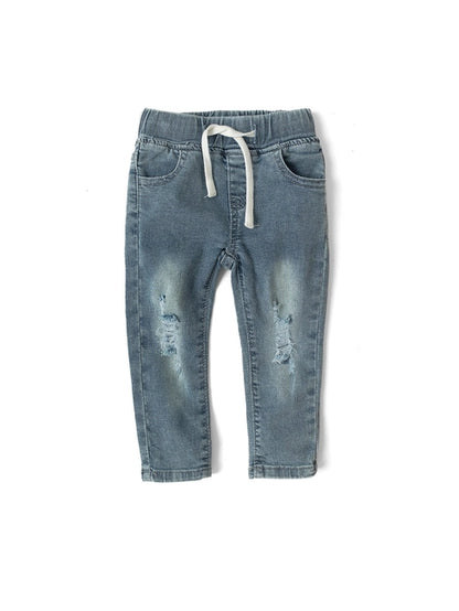 Light Wash Distressed Denim