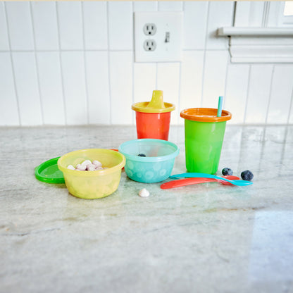 Take & Toss Straw Cups, 10 Oz Toddler Sippy Cups - 4 pack