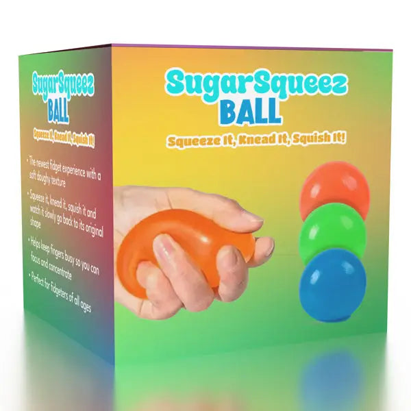 Sugarsqueez Squishy Fidget Sugar Stress Ball - Neon