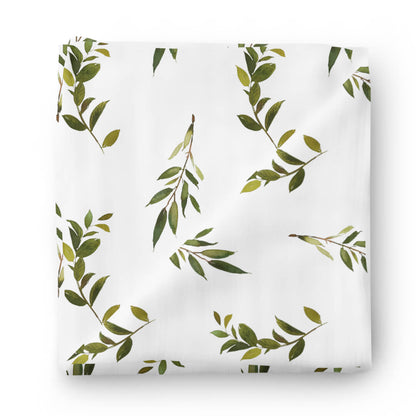 Oversized Swaddle Blanket | Olive Leaf