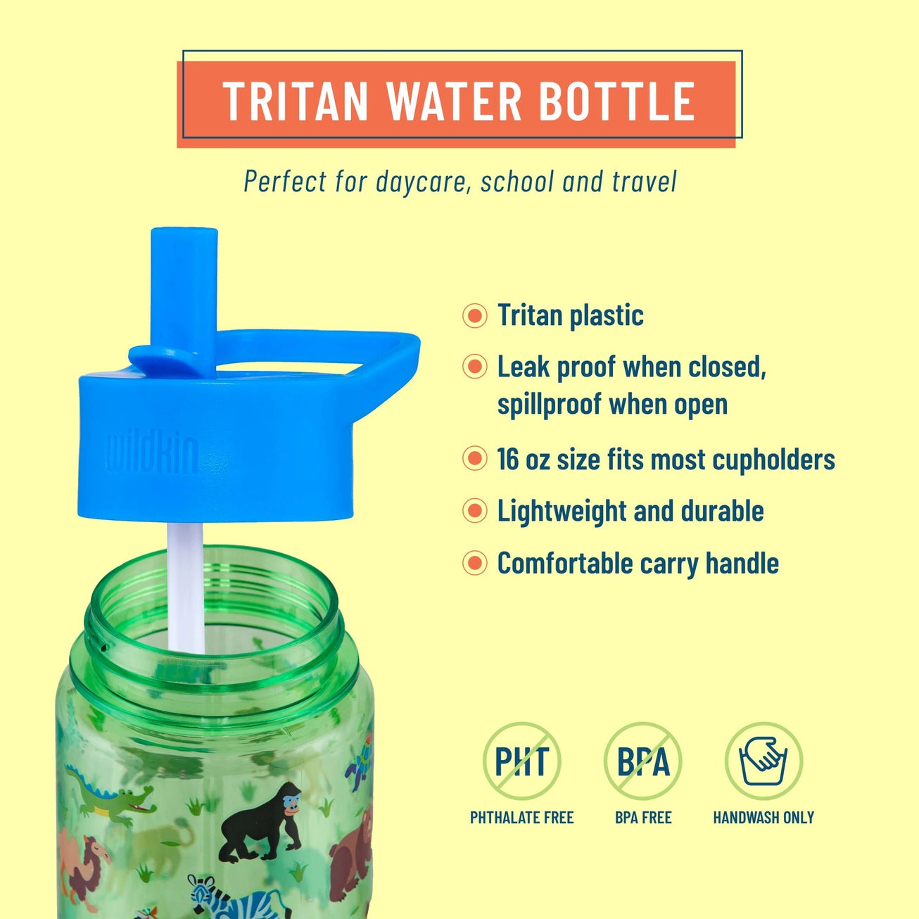 Wild Animals 16 oz Tritan Water Bottle