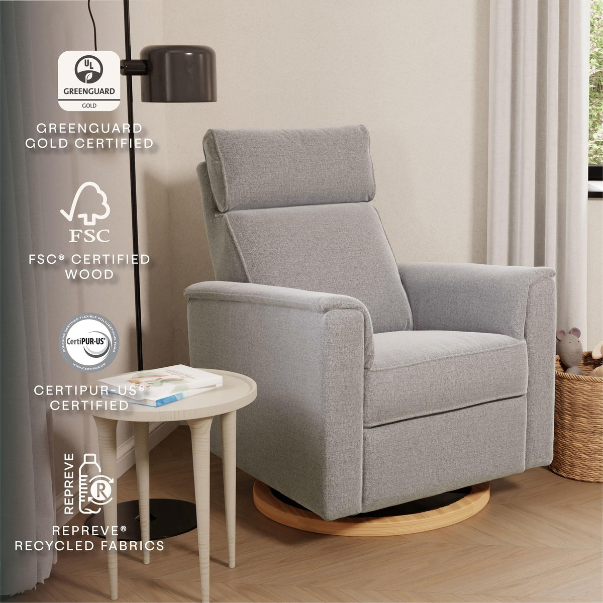 Namesake Willa Plus Power Glider Recliner + Power Headrest
