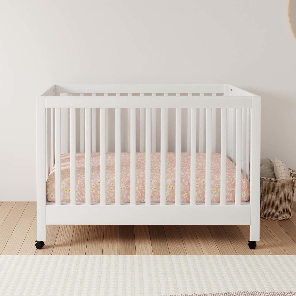 Babyletto Maki Portable Folding Crib with Toddler Bed Conversion Kit