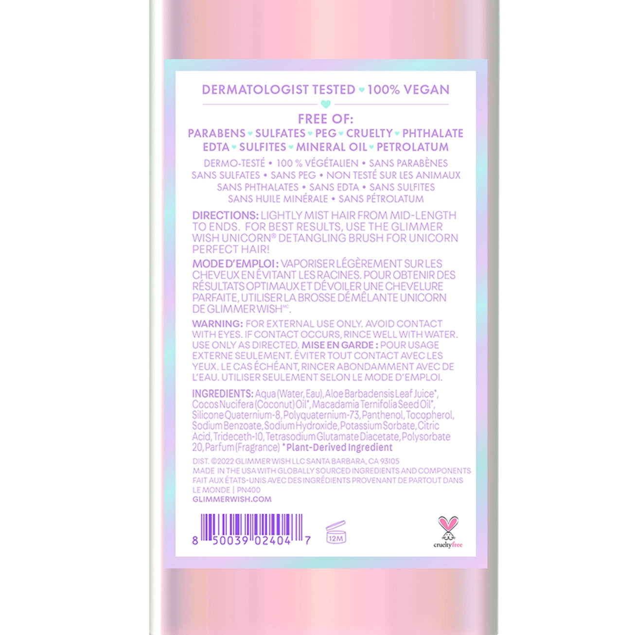 Mermaid Hair Detangling Mist - Unicorn