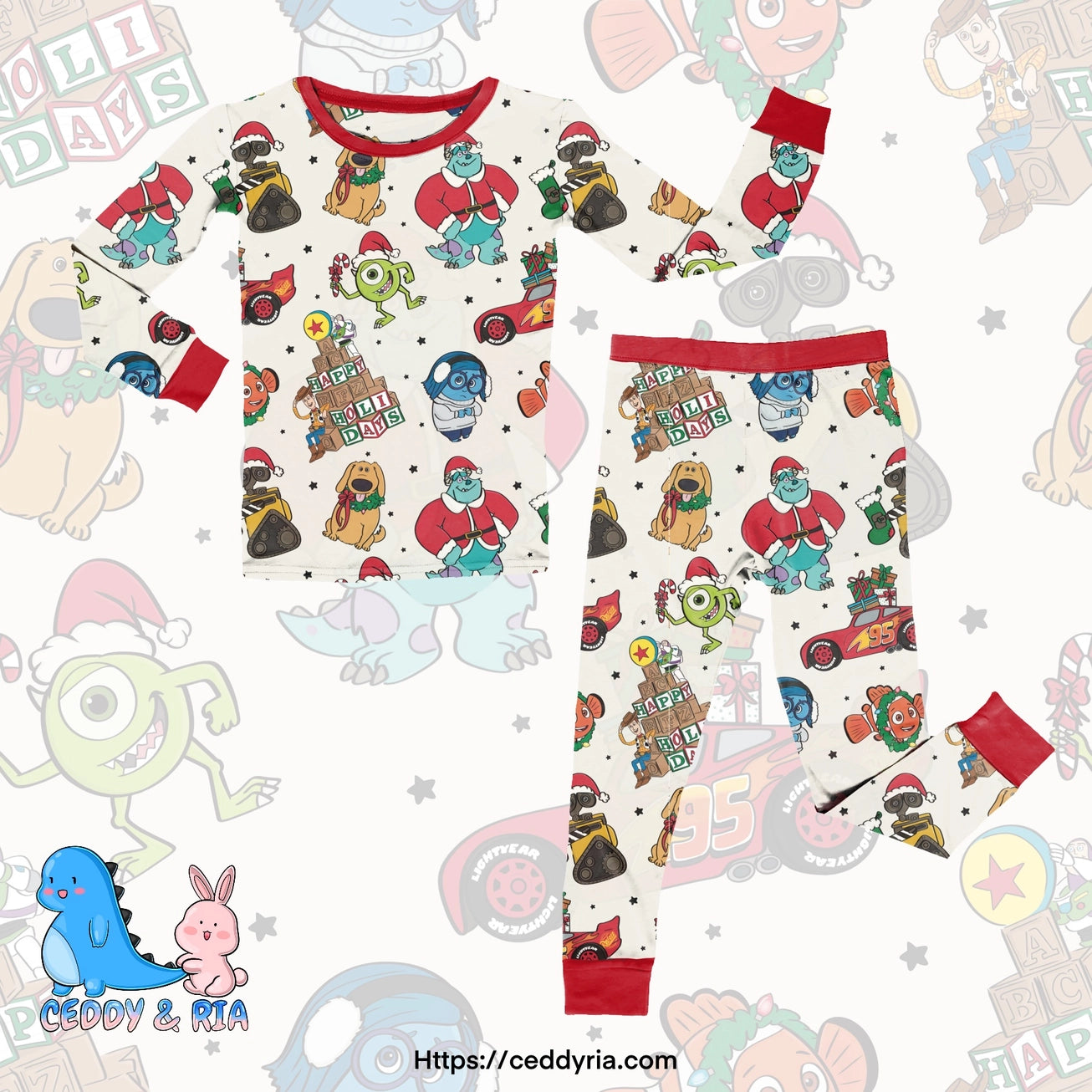 Christmas Characters Bamboo 2 Piece Set Pjs