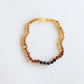Raw Ombre Amber + Lava Stone Necklace